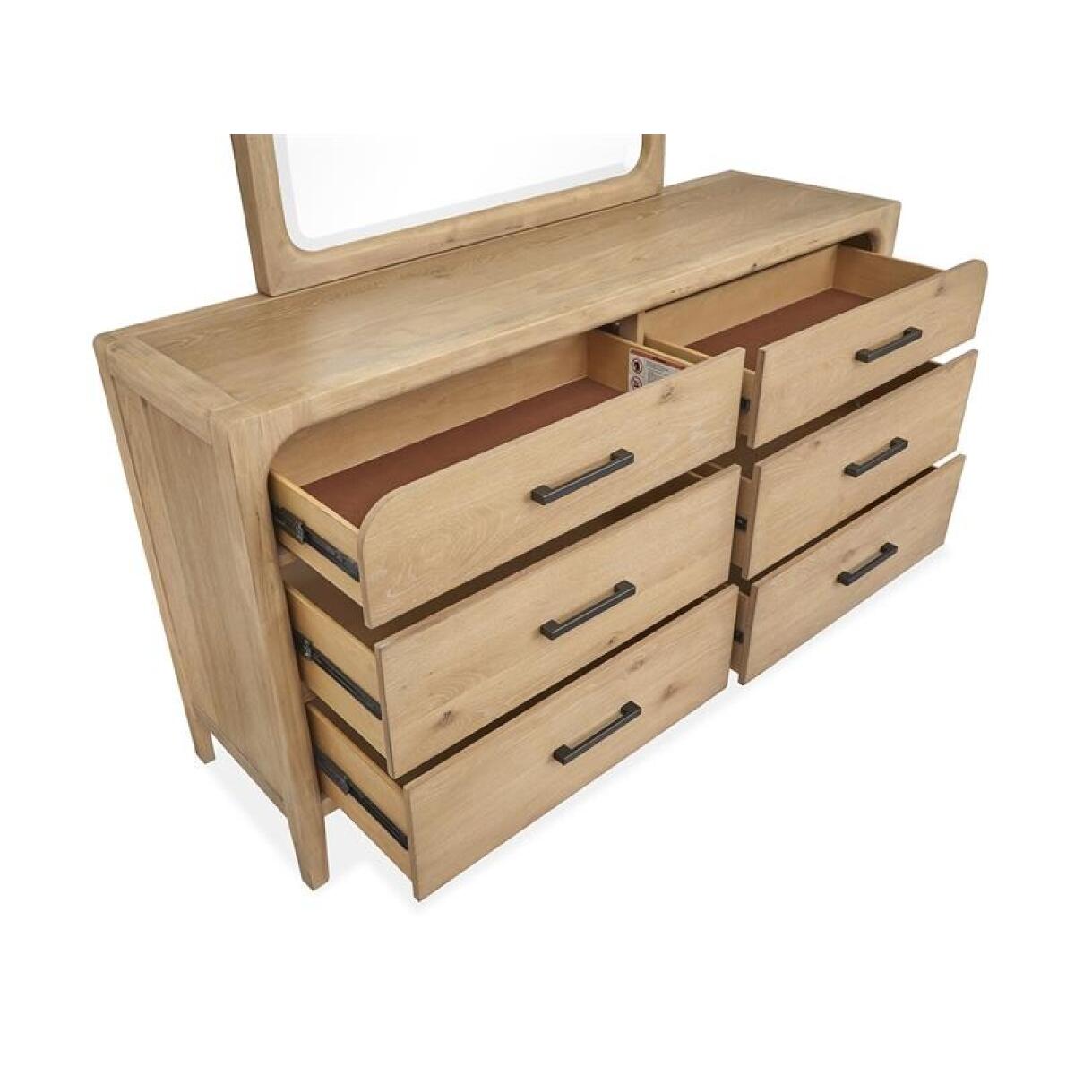 Somerset Double Drawer Dresser Dressers Brown 5