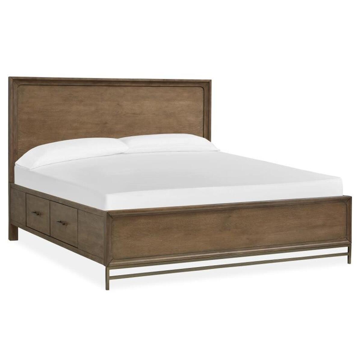 451f8d7922dfaa275a75ed3e440f1dbd Lindon Complete Queen Panel Bed w/Storage Rails - Image 1