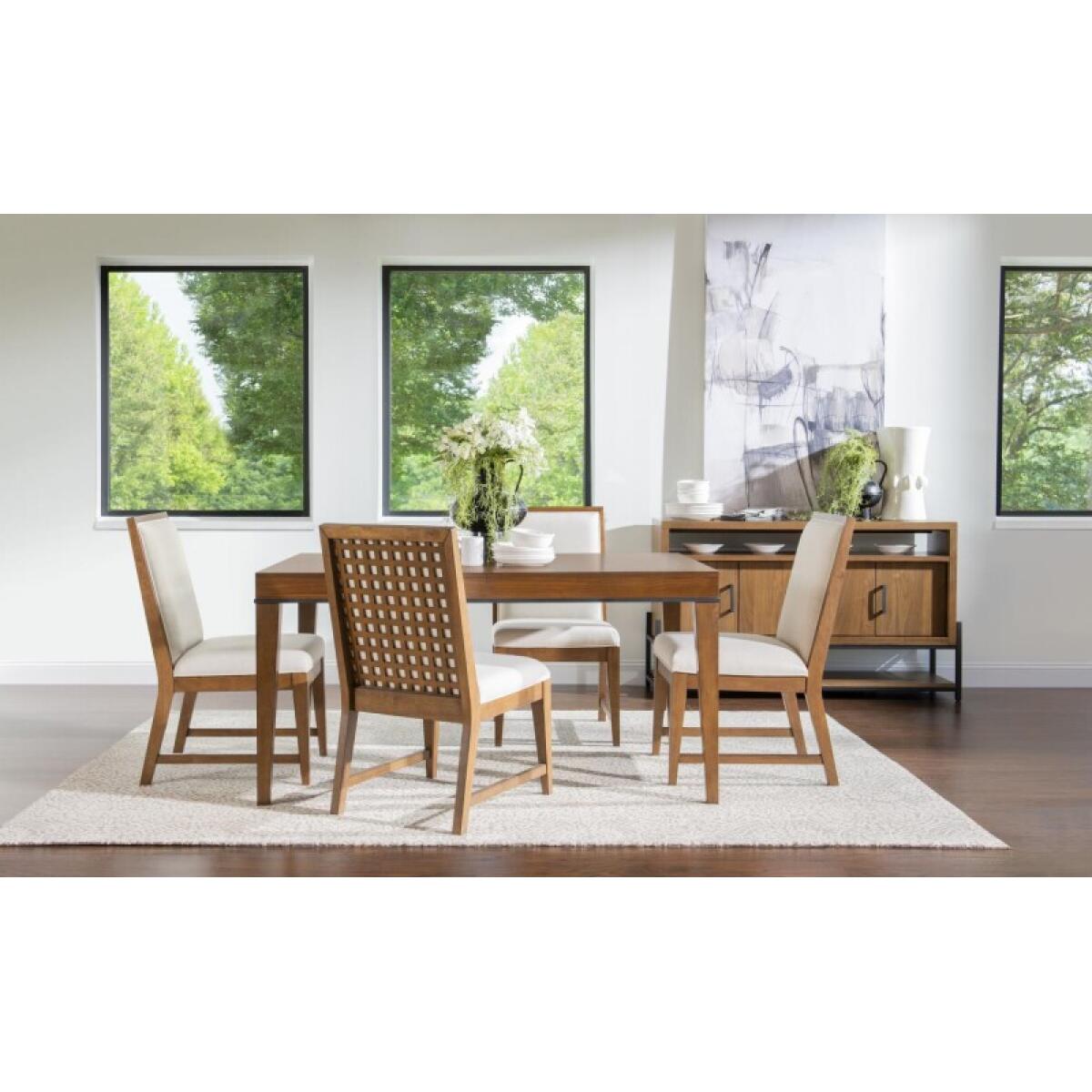 Sliding Door Buffet Dining Storage Brown 7