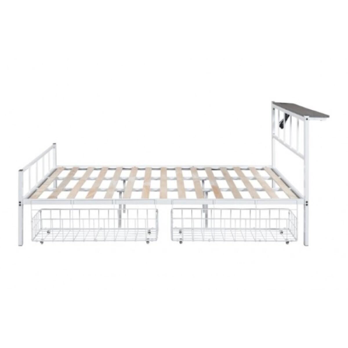 Nicoli Queen Metal Bed With Underbed Storage - Image 7