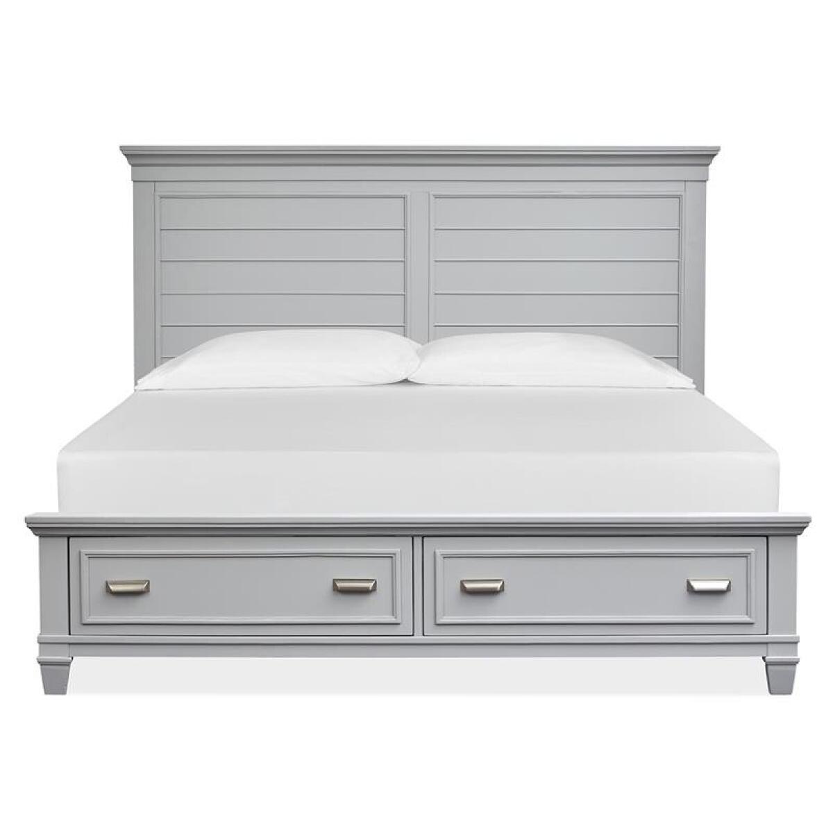 Charleston Complete King Panel Storage Bed - Grey - Image 2