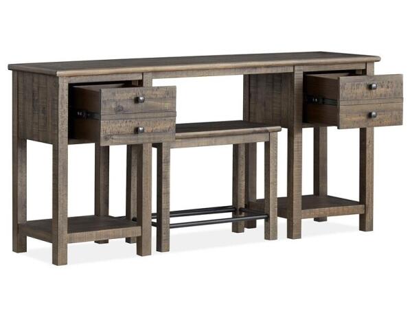 Smithton Rectangular Sofa Table w/1 Stool Sofa Tables Brown 20