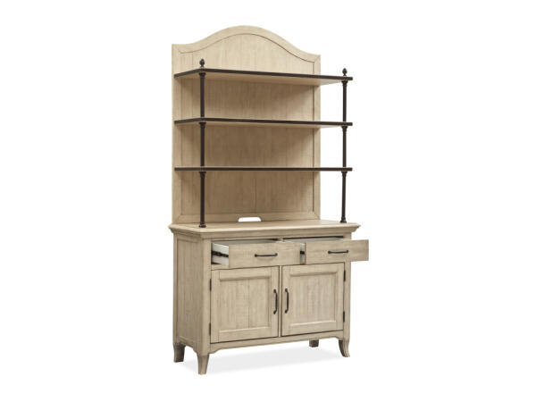 Buffet with Hutch Dining Storage Cream