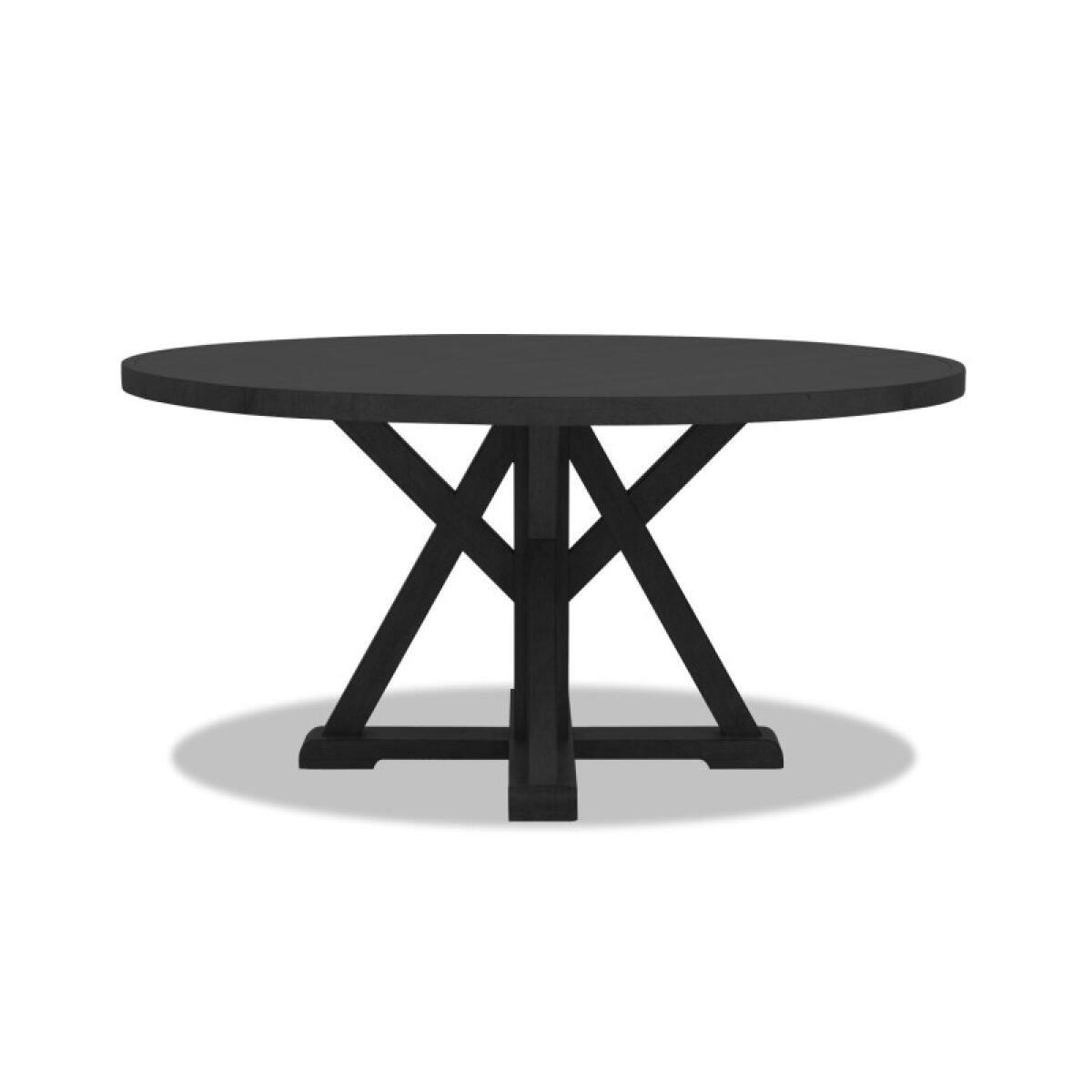 Complete Round Pedestal Table Dining Sets Black 4