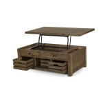 Lift Top Storage Cocktail Table (w/Casters) Cocktail & Coffee Tables Brown 8