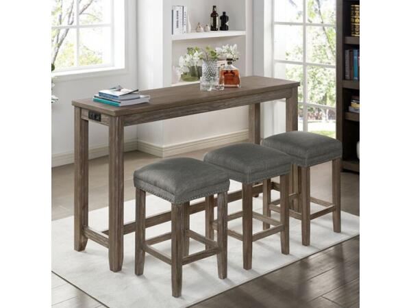 Caerleon 4 Pc. Counter Ht. Dining Set Dining Sets Brown