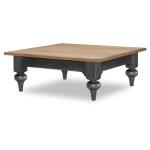 Square Cocktail Table Cocktail & Coffee Tables Barnwood Oak And Kettle Black 11