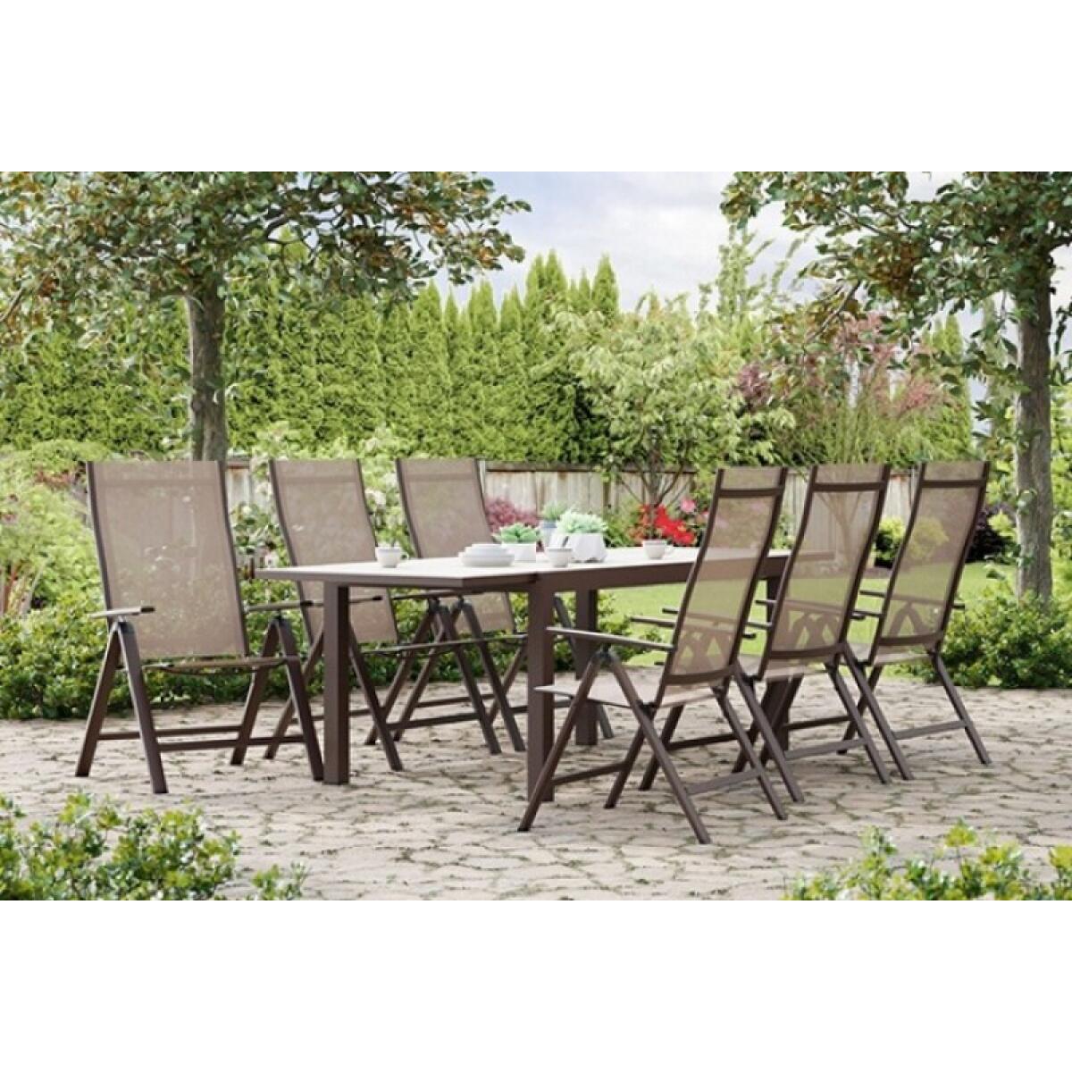 Monza Adjustable Chairs (2/CTN) Outdoor Chairs Brown 5