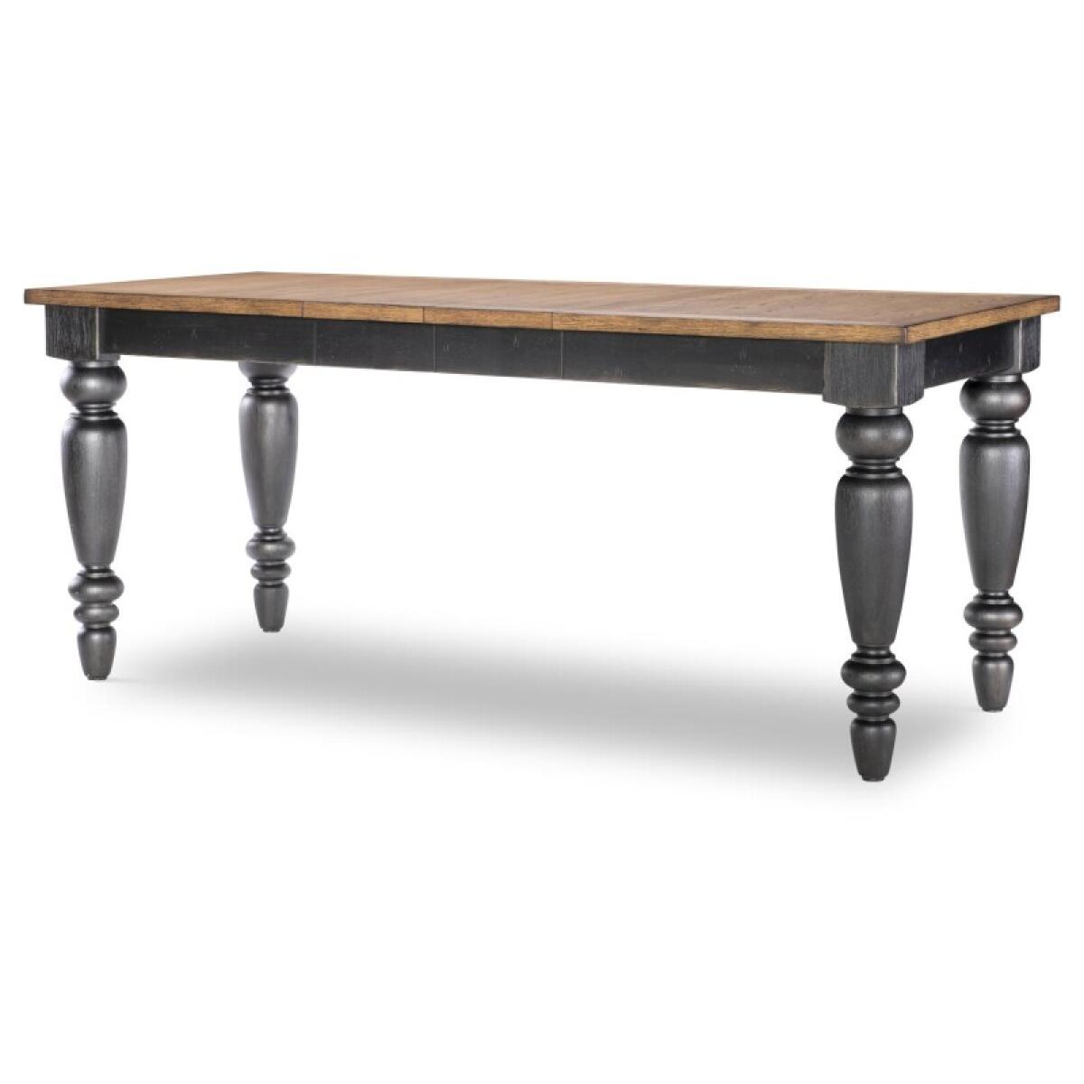 Chimney Leg Counter Height Table Dining Tables Barnwood Oak And Kettle Black 8