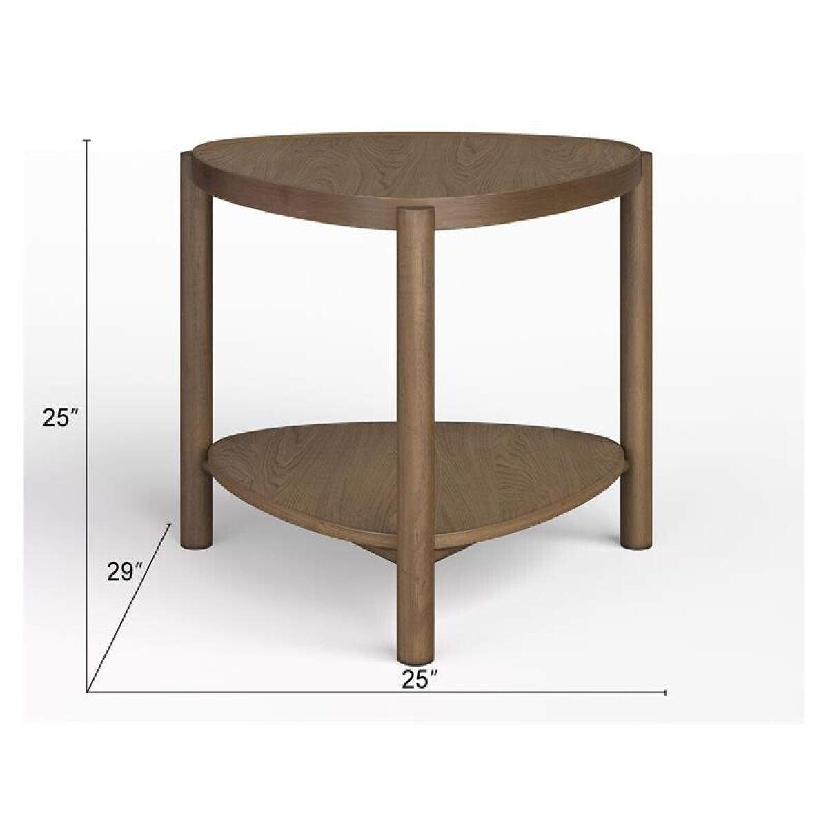 Hadleigh Brown Shaped Accent End Table - Image 3