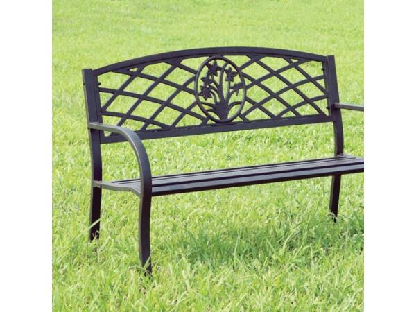 Minot Patio Bench Outdoor Chairs Black