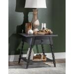 Splayed Bobbin Leg 1 Drw End Table End tables Black 13