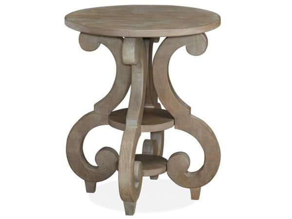 Tinley Park Round Accent End Table End tables Brown