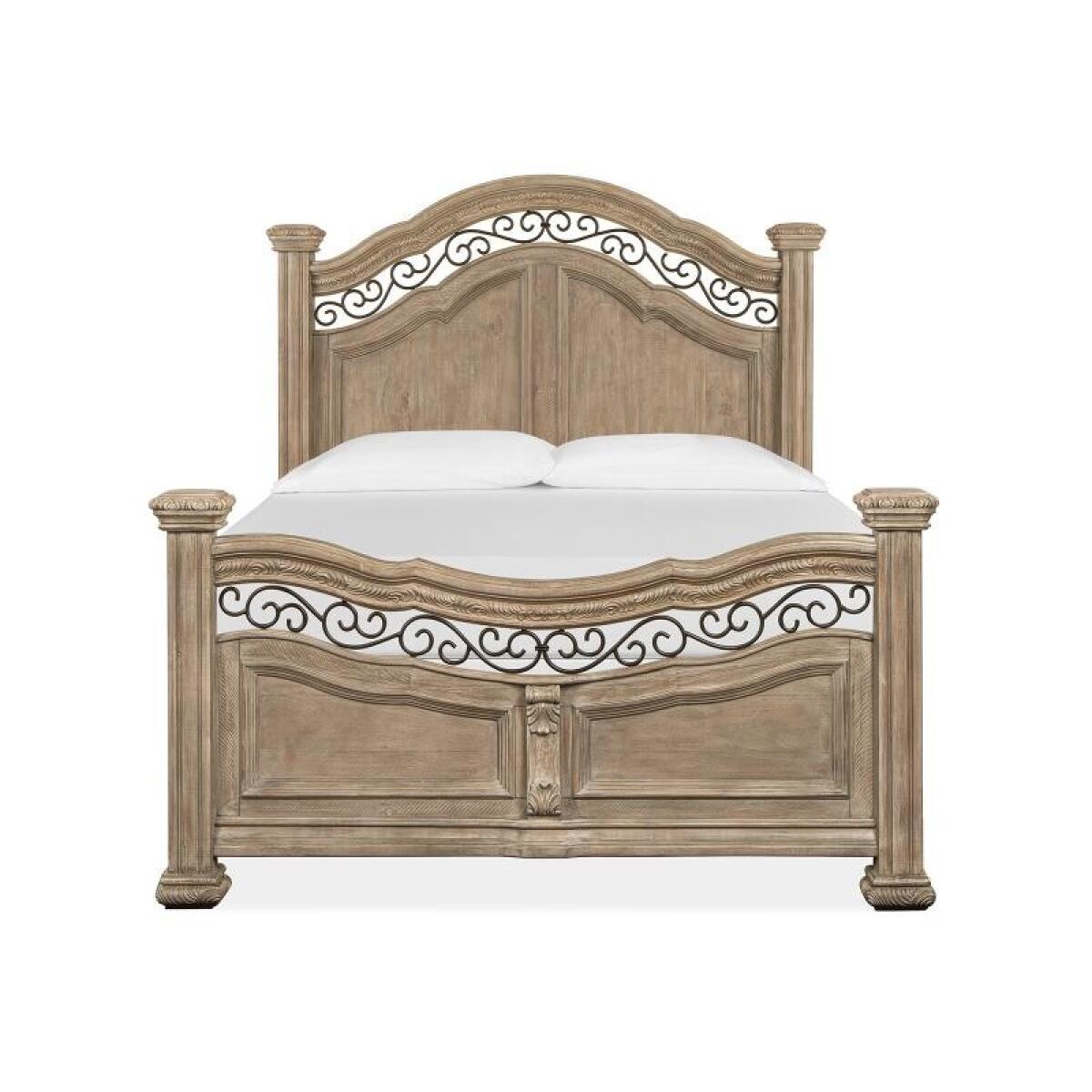 Marisol B5132-54H Wood Queen Panel Bed Headboard KD - Image 2