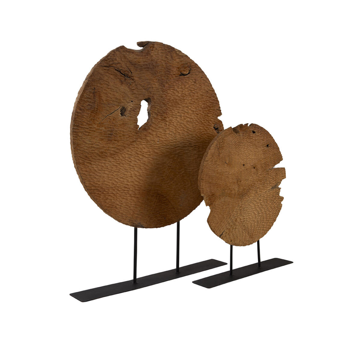 Teak Sculpture Set Art Art 4