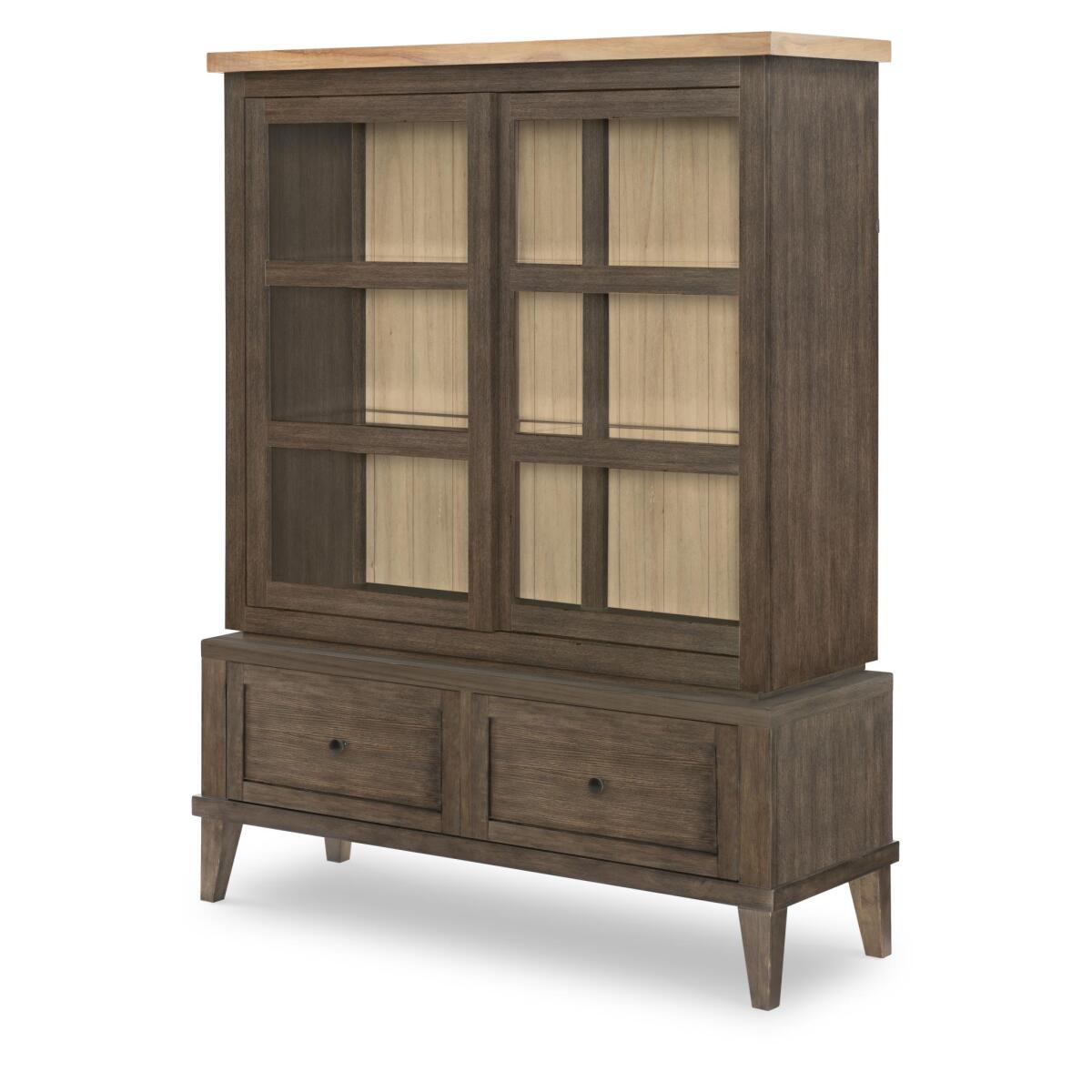 Display Cabinet Dining Storage Amber And Cocoa 4