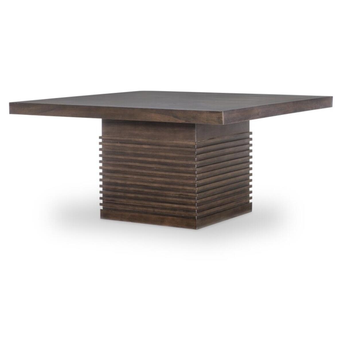 Complete Square Pedestal Table Dining Tables Brown 4