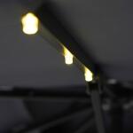 Xico 8 Ft Square Umbrella w/ Double Top w/ LED Light + 37" Large Base - Image 9