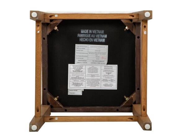 Lindon Stool w/White Upholstered Seat - Image 3