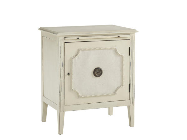 Linen & Beaded Front End Table End tables Cream