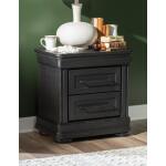 Nightstand 2 Drw W/ Power Nightstands Black 13