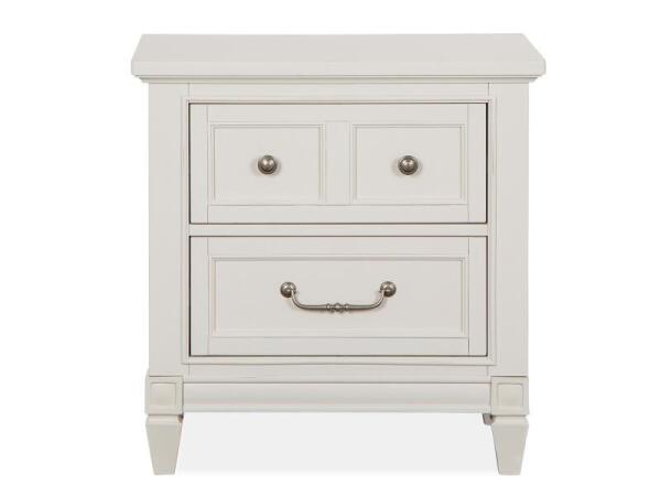 Willowbrook Drawer Nightstand Nightstands Egg Shell White w/slight rub through, M10868 Natural Fabric