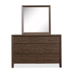 Dresser with Portrait Mirror Dressers Brown 11