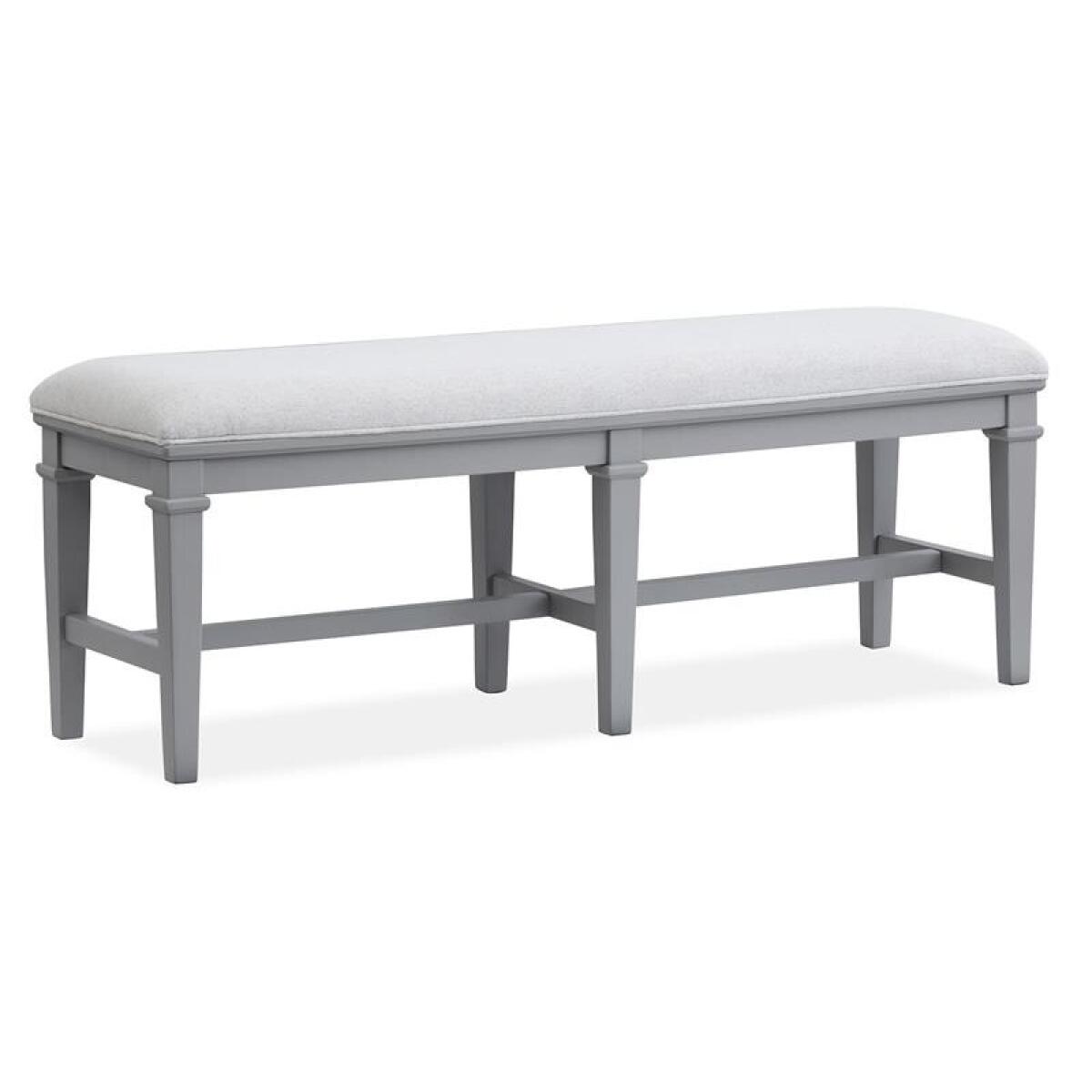 Charleston Bench w/Upholstered Seat – Grey Chairs & Benches Chairs & Benches 4