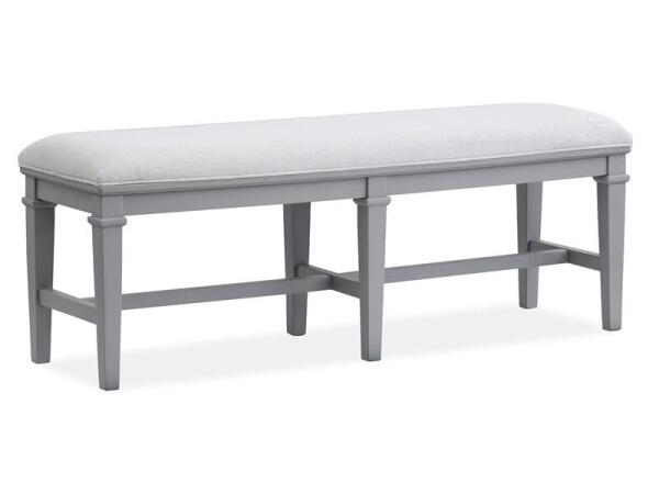 Charleston Bench w/Upholstered Seat – Grey Chairs & Benches Chairs & Benches 10