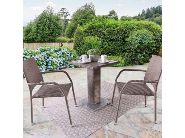 Aminta Patio Bistro Set Outdoor Sets Brown