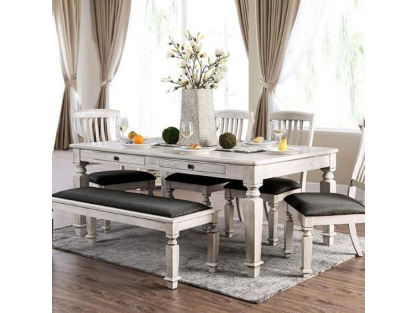 Georgia Dining Table Dining Tables Antique White/Gray