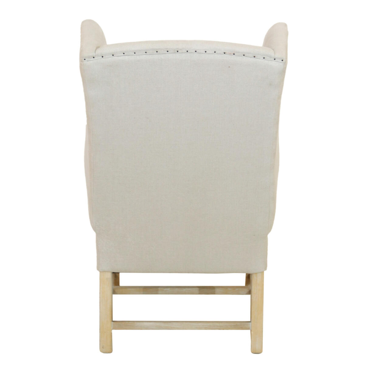 Grand Linen Wingback Chair Chairs Chairs 6
