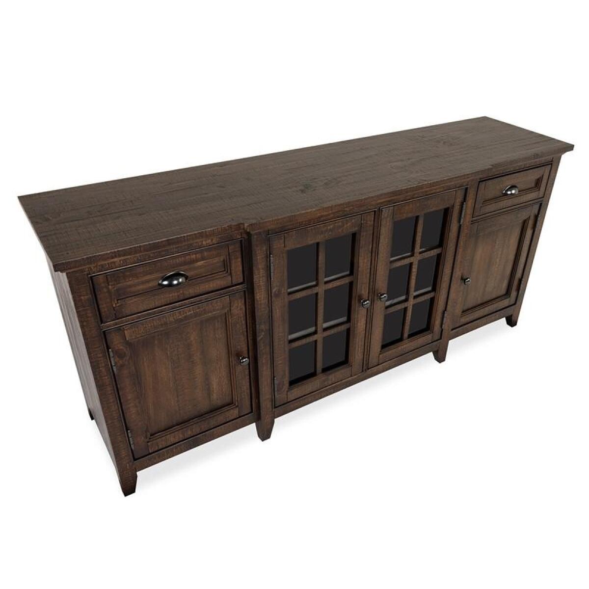 Bay Creek Console 70″ Entertainment Stands Brown 7