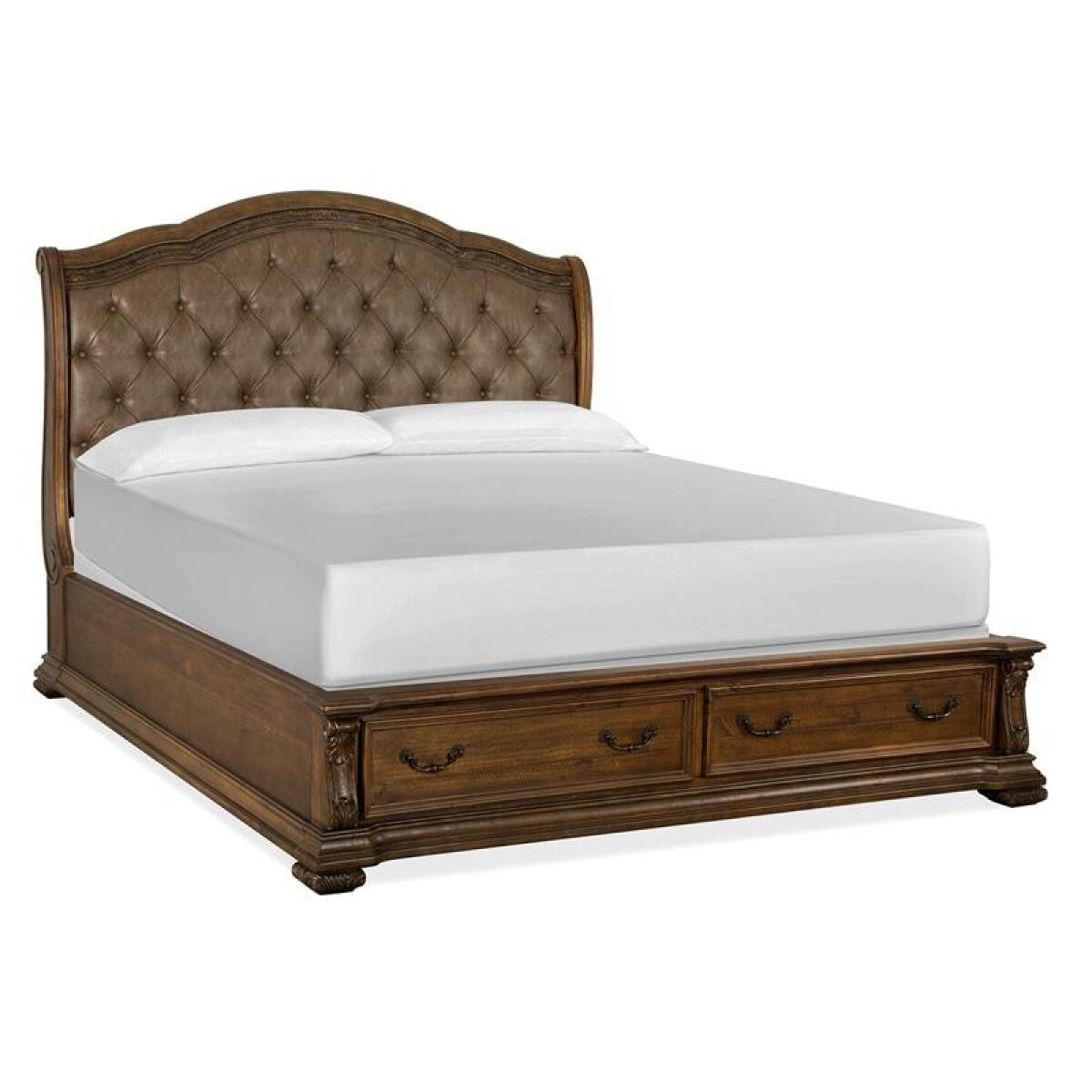 Durango Complete Cal.King Sleigh Storage Bed w/Upholstered HB - Image 3