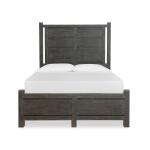 Plum Creek – Black Wood Queen Panel Bed Headboard KD Bed Parts Bed Parts