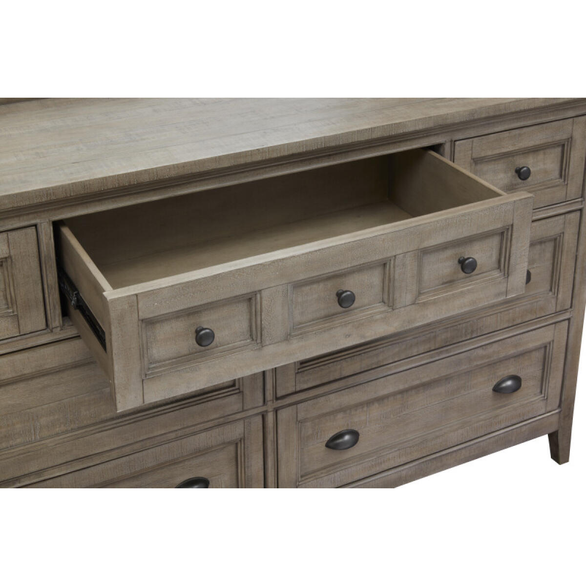 Drawer Dresser with Landscape Mirror Dressers Brown 8
