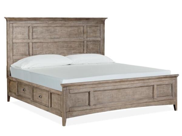 Paxton B4805-75 Complete Cal.King Panel Bed with Storage Rails - Image 5