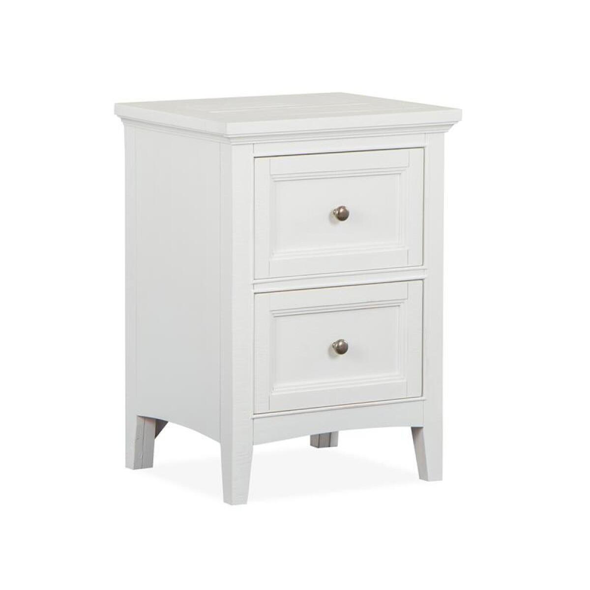 Heron Cove Small Drawer Nightstand Nightstands Chalk White, Dovetail Grey 8