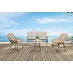 Zalika 4 Pc. Conversation Set Outdoor Sets Cream 8