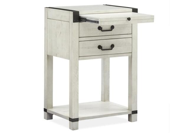 Chesters Mill Open Nightstand Nightstands Alabaster, Aged Iron 19