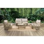 Johari 4 Pc. Conversation Set Outdoor Sets Cream 8