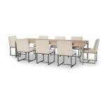 Complete Leg Table With One Leaf Dining Sets Brown 23