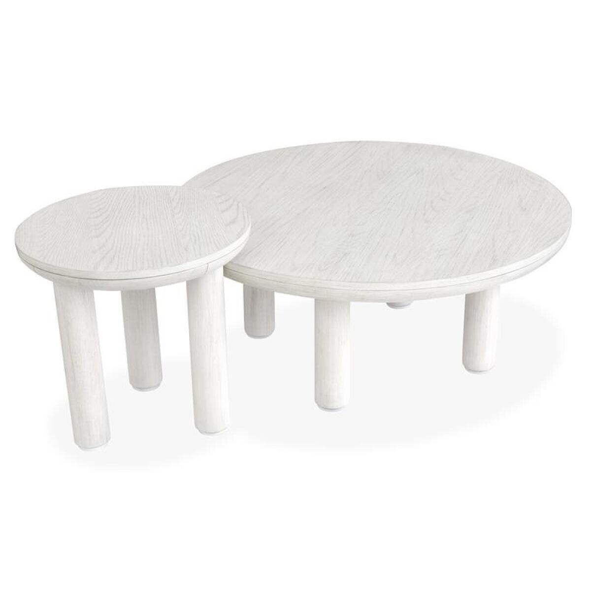 Sunset Cove - White Nesting Cocktail Table w/Casters - Image 7