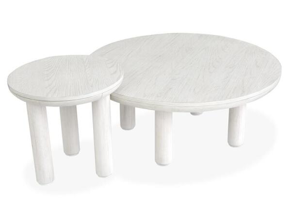 Sunset Cove - White Nesting Cocktail Table w/Casters - Image 7