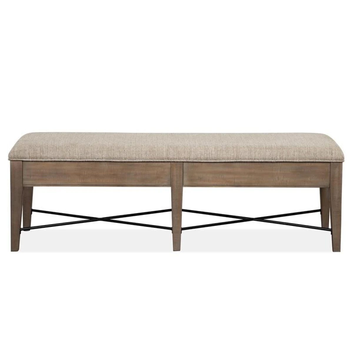 Paxton Place Bench w/Upholstered Seat Chairs & Benches Brown 6