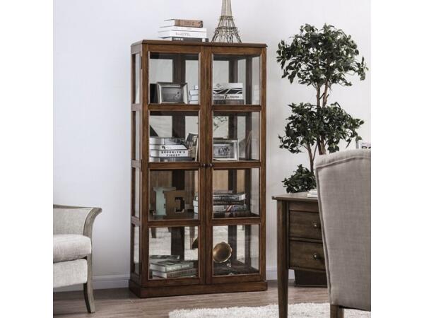 Vilas Curio Cabinet Dining Storage Brown