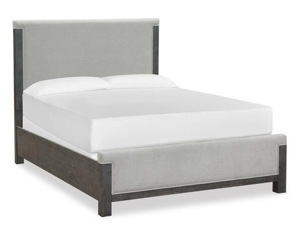 Plum Creek - Black Complete Queen Upholstered Panel Bed - Image 3