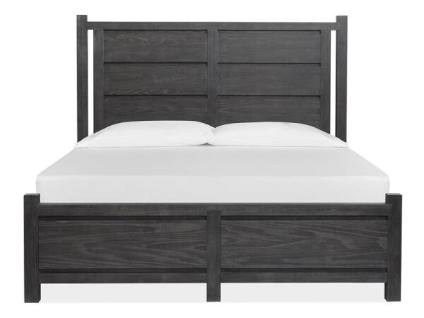 Plum Creek - Black Wood King Panel Bed Footboard SU