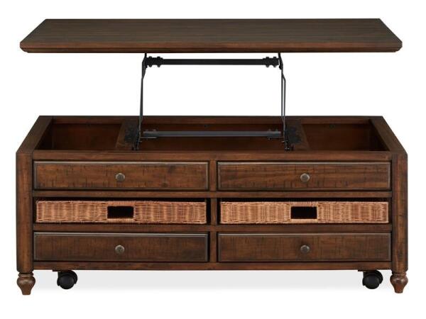 Cottage Lane Rectangular Lift Top Cocktail Table - Image 6