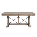 Paxton Place Wood Trestle Dining Table Top SU Dining Table Tops Brown